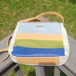 Relic color stripe faux leather purse shoulder bag